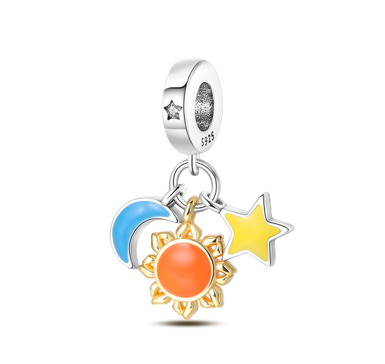 S925 Silver Pandora Same Design Glass Beads Sea Animal Butterfly Seahorse Sea Turtle Beads Suitable for Original Bracelets  010