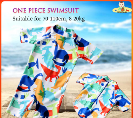 Mombaby Swimsuit For Kids Swimwear Girls Children's One Piece Dinosaur Print Swimwear For Kids BOY