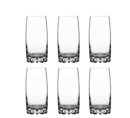 Pasabahce Sylvana Long Drink Water Glass 13oz, Set of 6 (42812)
