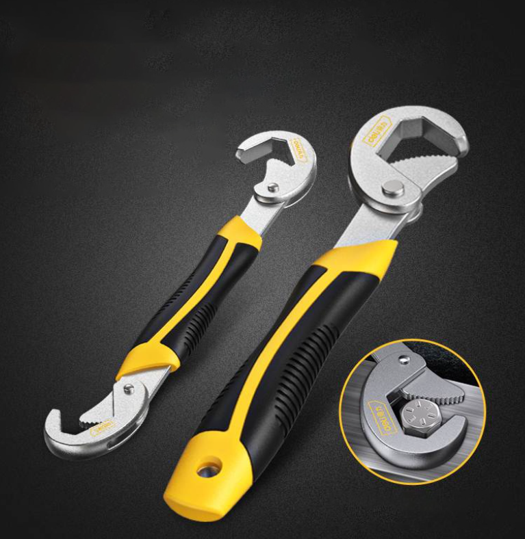 Deli 2PCS Multifunction Universal Adjustable Wrench 9-32mm Adjustable Uniu Wrench Tools Set