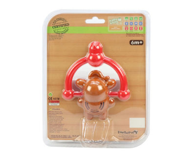 Baby Bliss Happy Monkey Rattle, Lead-Free - Developmental Toys