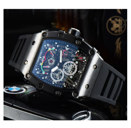 Original Luxury Fashion Barrel Shape Business Casual Luminous Waterproof Men Women Silicone Watch 05