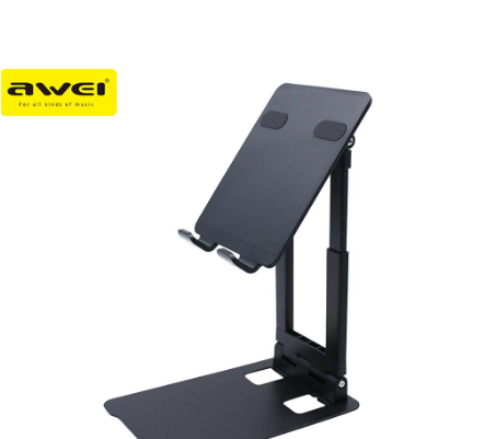 Awei X23 Adjustable Tablet Desk Holder Mobile Phone Foldable Desktop Stand