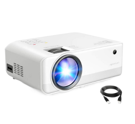 Apeman Mini Projector Dual Speaker Compatible With HDMI USB TF RCA Tv Stick IOS Android Laptop DVD