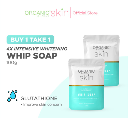 Organic Skin Japan 4x Intensive Whitening Whip Soap (100g) Set of 2