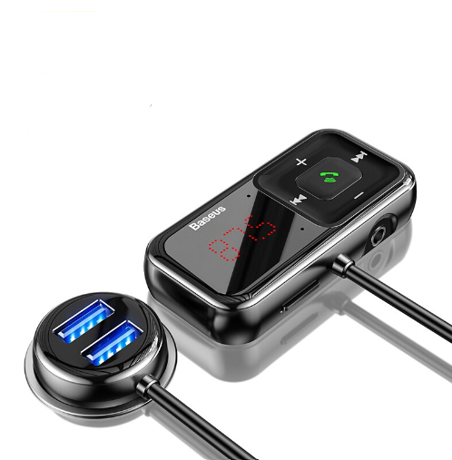 Baseus FM Modulator Transmitter Bluetooth 5.0 FM Radio 3.1A Car USB Charger Handsfree Car Kit Wireless Aux Audio