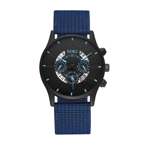 Fashion Canvas Strap Men's Watch Student Sports Quartz Watche M001