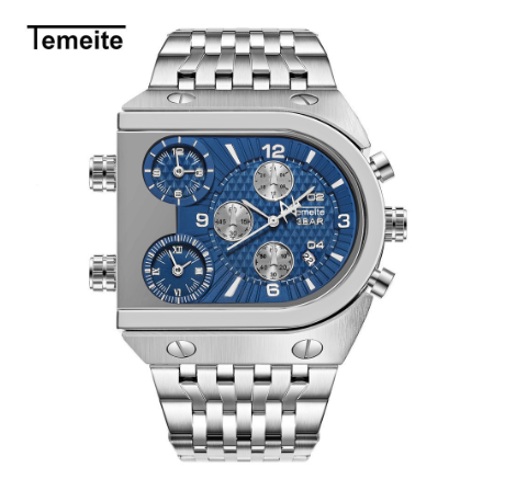 Original Luxury Men's Watch Fashion Unique Waterproof Stainless Steel Calendar Sports Quartz Men's Watch 08