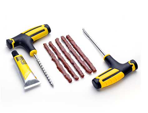 Car Tubeless Tire Repair Tools Kit Auto Motorcycle Emergency Tyre Puncture Plug Block Air Leaking