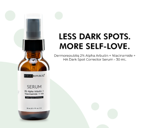 Dermorepubliq 2% Alpha Arbutin + Niacinamide + HA Dark Spot Corrector Serum - 30 ML