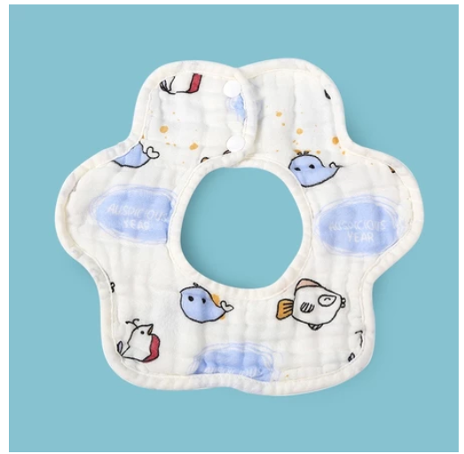 Einmilk Baby Bandana Dribble Bibs 360 Rotate Drool Bibs or Petal Bib Cotton Super Soft & Absorbent B6