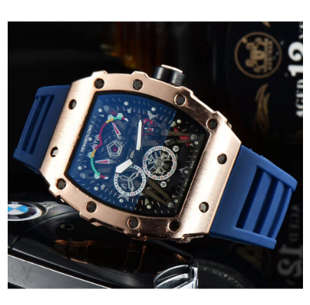 Original Luxury Fashion Barrel Shape Business Casual Luminous Waterproof Men Women Silicone Watch 04