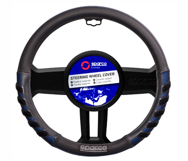 Sparco Steering Wheel Cover SPS101BL (Black/Blue) for Toyota, Mitsubishi, Honda, Hyundai