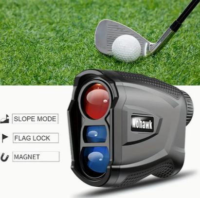 Darkhawk 600m/1000m Rechargeable Golf Laser Rangefinder With Built-in Magnet, Slope Compensation Golf Laser Rangefinder With Flagpole Lock & Vibration For Golfing
