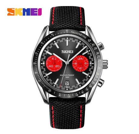 SKMEI High Quality Men Waterproof Quartz Watch Atmospheric Sports 9292  BLACK RED