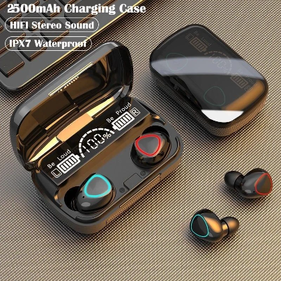M10 TWS Bluetooth Earbuds Wireless Earphone Bluetooth Headsets Stereo Sound Noise Canceling 2000mAh