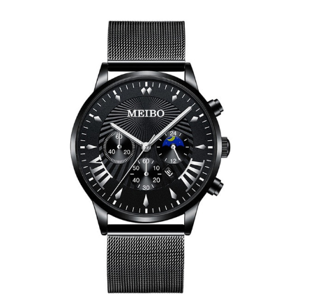 Luxury Gold Watch Men Fashion Calendar Display Stainless Steel Quartz Watch Waterproof Men's Wacthes 15