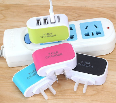3.1A Triple USB Port Wall Home Travel AC Charger Adapter