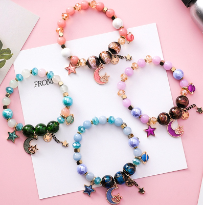 Bohemian Star and Moon Bracelets Women Luxury Crystal Beads Bangles