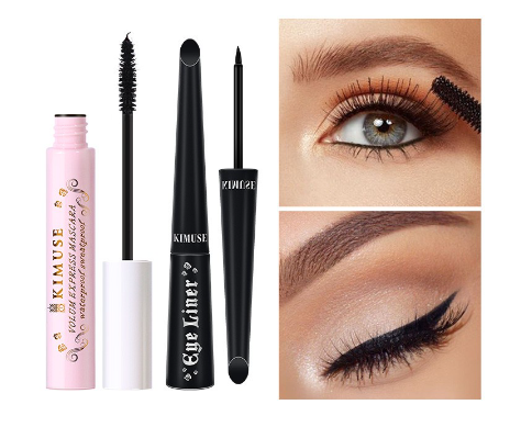 Kimuse 2 Pcs Set Liquid Eyeliner And Mascara Cosmetics Waterproof Makeup