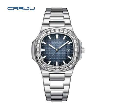 CRRJU watches top luxury original authentic high end fashion trend casual minimalist stainless steel design creative dial quartz waterproof Watch 1