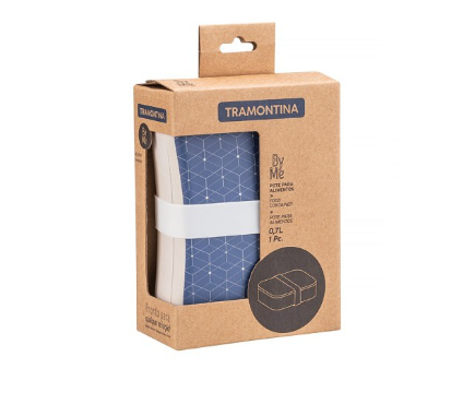 Tramontina Food Storage Container with Plastic Lid 0.70L