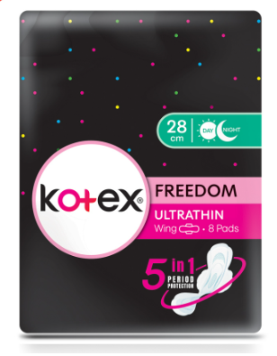 KOTEX Freedom Ultrathin Day and Night with Wings 28cm 8 Pads