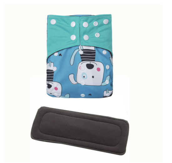 Cloth Diaper 1 Set With Bamboo Charcoal Inserts In Stocks D13