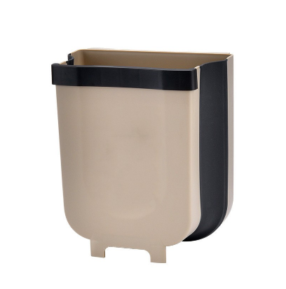 5L Wall Mounted Folding Waste Bin Kitchen Cabinet Door Hanging Trash Bin Garbage【37】