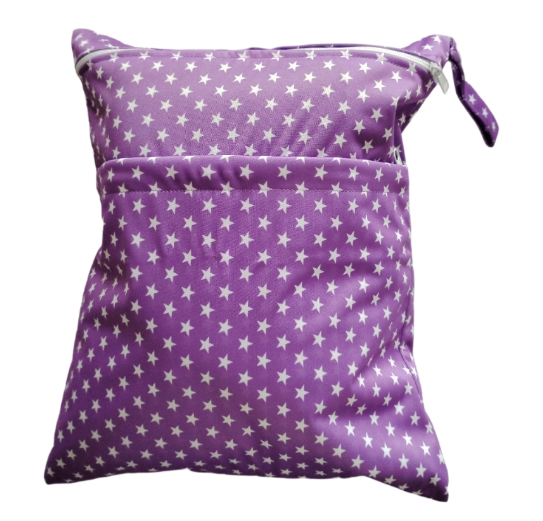 30x37cm Cloth Diaper Wet Dry Bags Double Zipper Mixed Color Printed Portable Waterproof Dag Storage Bag Swimwear Bag C19