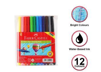 Faber-Castell Coloring Pen 12 colors (Colored Cap) [12155412]