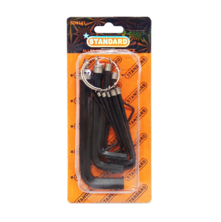 Standard Philippines Allen Wrench S 11pcs Set Long Arm Heat treatment Hex Tools (SD9141)
