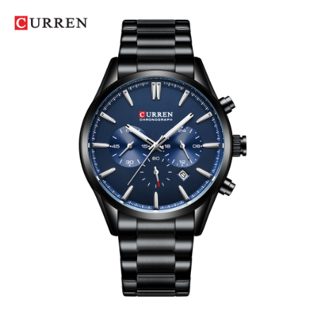 CURREN New Men's Watch Chronograph Stainless Steel Multifunctional Dial Luminous Hands Fashion Casual Business Sports Quartz Analog Watch m5