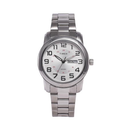 Timex G15 Series Silver Stainless Steel Analog Quartz Watch For Men TWEG1539E CLASSICS