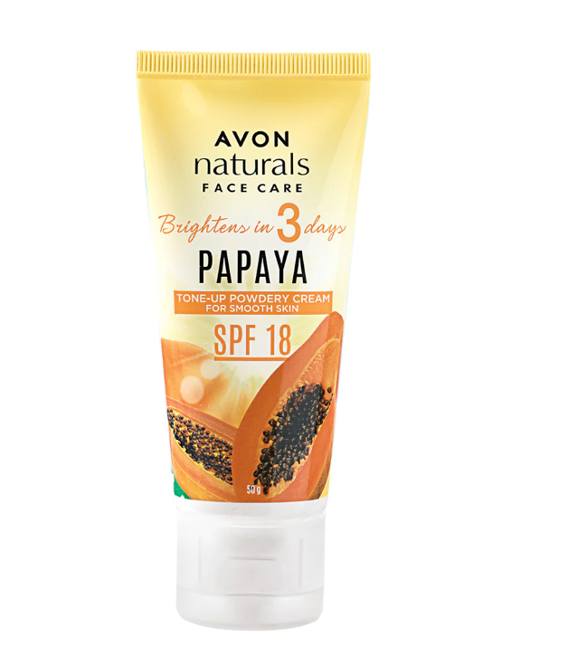 Avon Naturals Tone-Up Papaya Powdery Cream 50g
