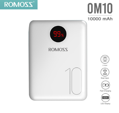 ROMOSS OM10 Mini LED Power Display 10000mAh Power Bank