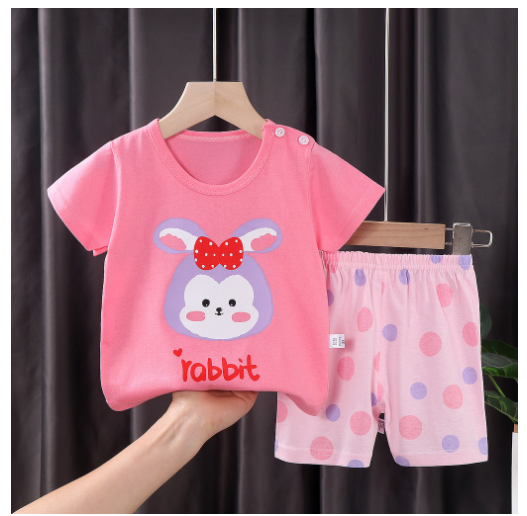 0-4Y For Baby Girls & Kids Shorts Set Terno Short and Sando For Baby Girls SD15