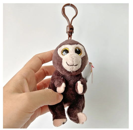 Ty Beanie Big Eyes Keychain Pendant Sloth Monkey Cat Fox Puppy Rabbit Soft Plush Backpack Decor Doll Birthday Gift For Kids 10CM C13