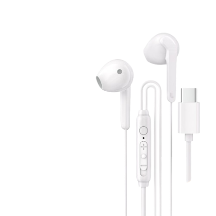 BAVIN HX868 Type-C Wired Earphone Stereo Audio Sound With Built In Microphone & Volume Controller