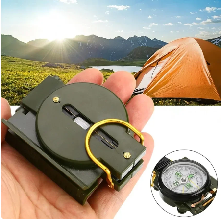 2023newPortable Compass Military Outdoor Camping Folding Compass Green Hiking Survival Trip precision Navigation Expedition tool