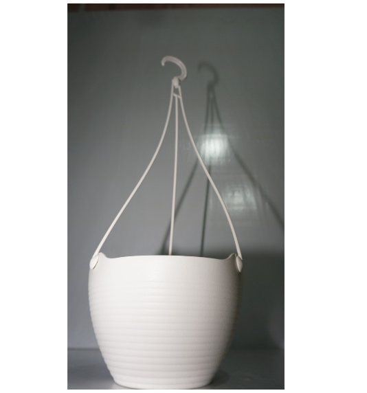 8028-S Hanging Flower Pot WHITE