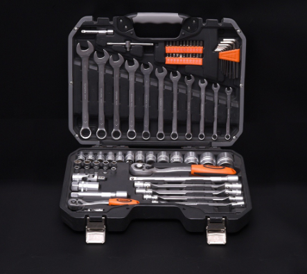 Harden 510677 77Pcs 1/2" & 1/4" Dr. Socket Set Professional Combination Wrench Chrome Vanadium