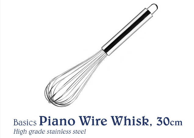 Chef's Classics Basics Stainless Steel Piano Wire Whisk, 30cm