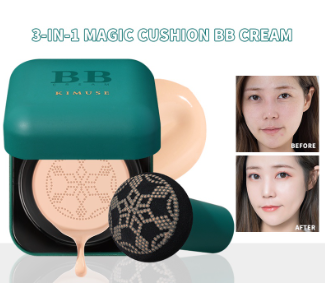 KIMUSE 3-IN-1 Cover Lasting Magic Cushion BB Cream Matte Skin Nourish Moisturizing Foundation Base Makeup