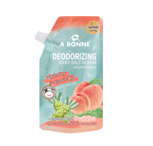 Abonne Deodorizing Silky Salt Scrub 350G - Wasabi & Peach  A130