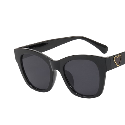 Lovito Women Casual Plain Basic Sunglasses LFA04132 (Black)