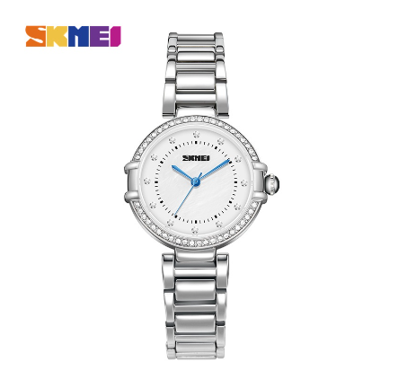SKMEI Fashion Quartz Watch Elegant Waterproof For Women 7015  SILVER