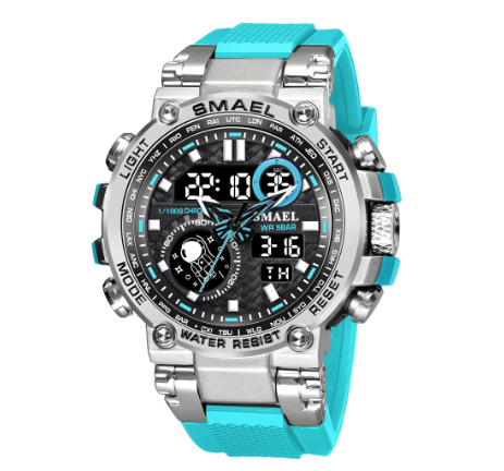 SMAEL Dual Time Watch for Men Luxury Brand Military Clock Waterproof Digital Wristwatch Mens Shock Resisitant Sport Watches 03