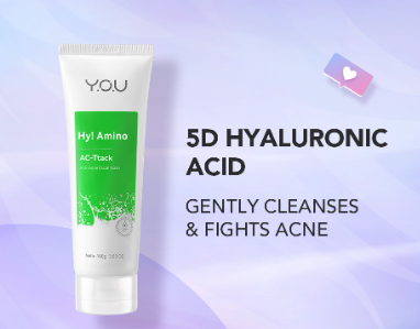 Y.O.U Hy!Amino AC-Ttack Anti-Acne Facial Wash 100g |Cleanser | Hyaluronic Acid | Acne treatment
