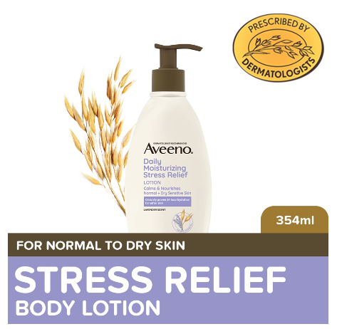 Aveeno Stress Relief Body Lotion 354ml - Moisturizing Lotion for Normal to Dry Skin, Sensitive Skin